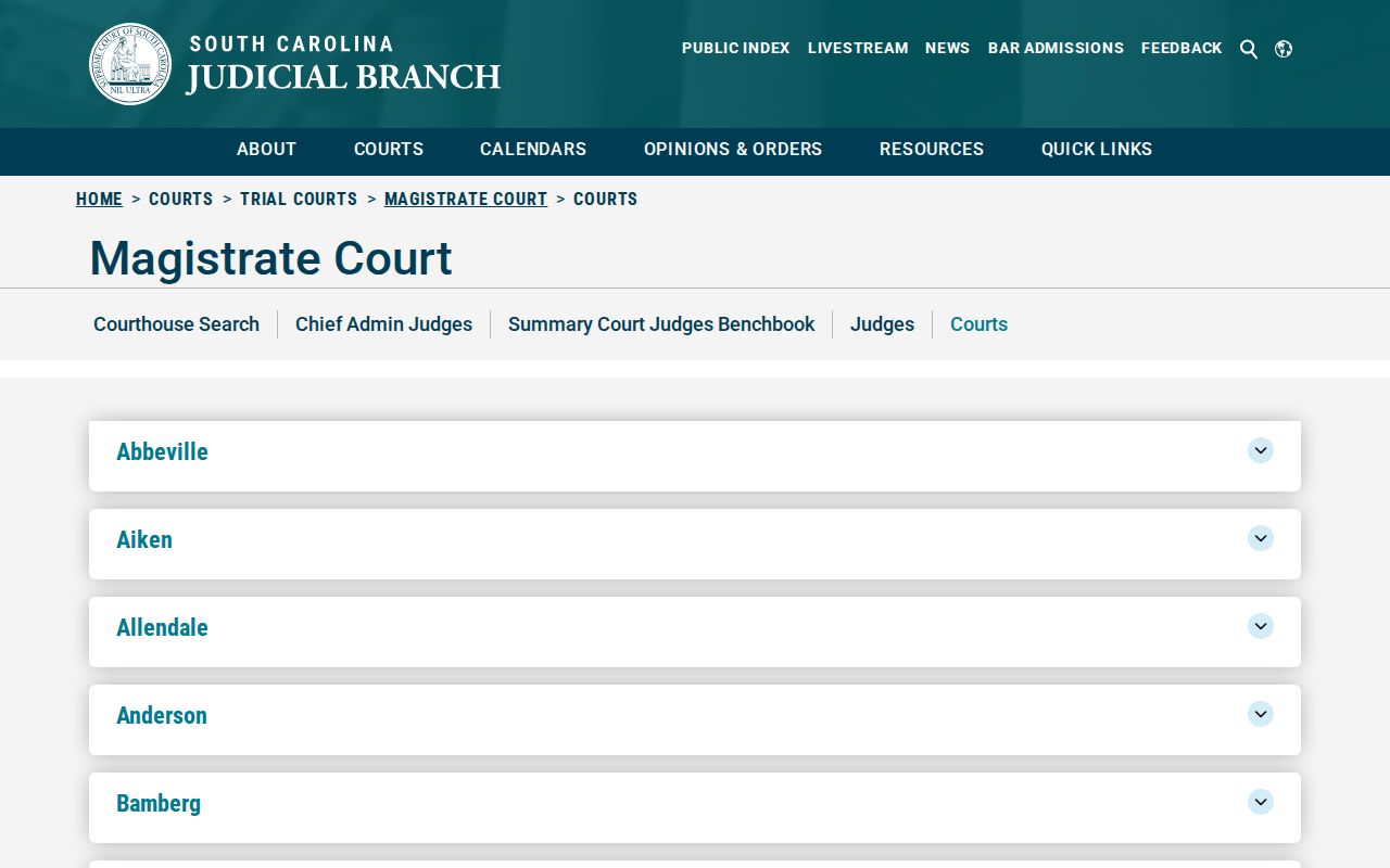 Sumter County arrest history magistrate and bond court directory