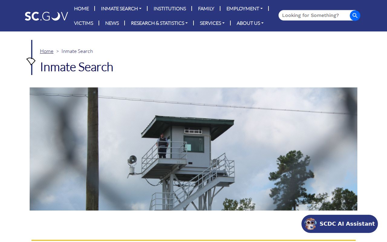 SCDC inmate search for custody following a Sumter County arrest
