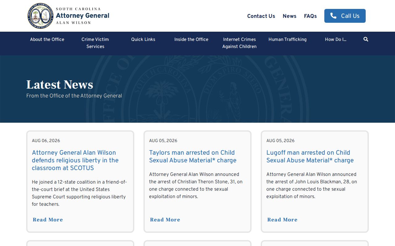 Pinewood criminal case research through official Attorney General news