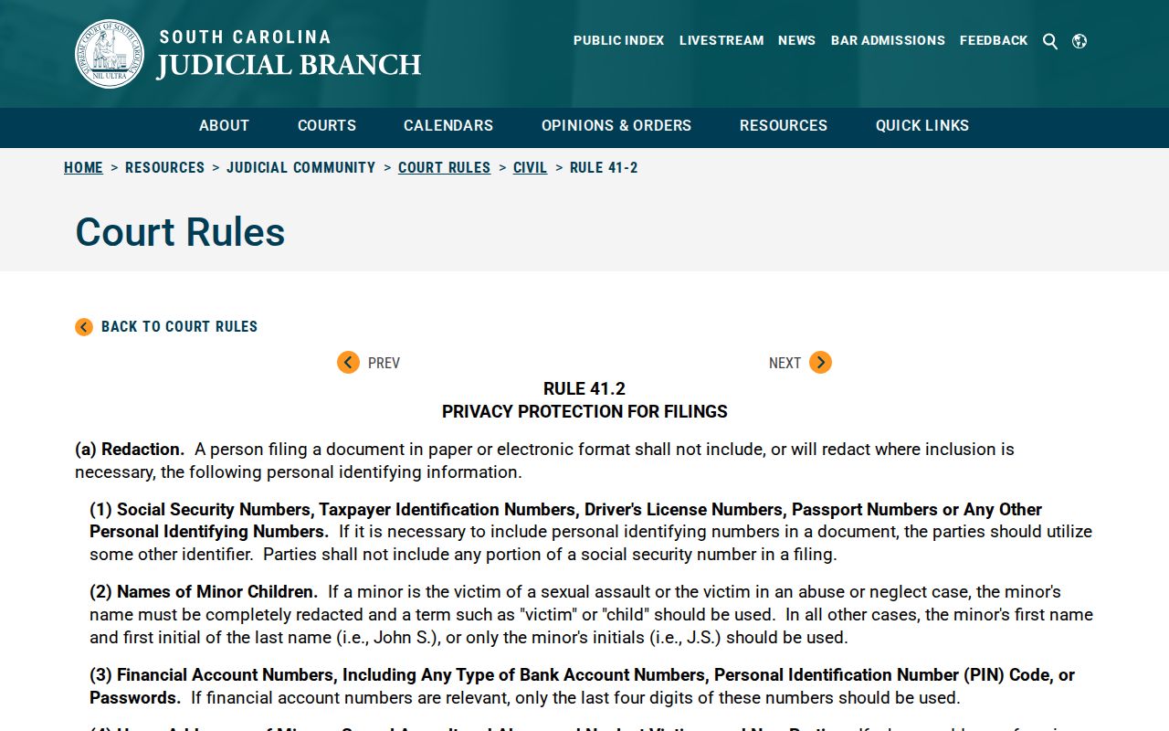 Pinewood criminal court record redaction rule