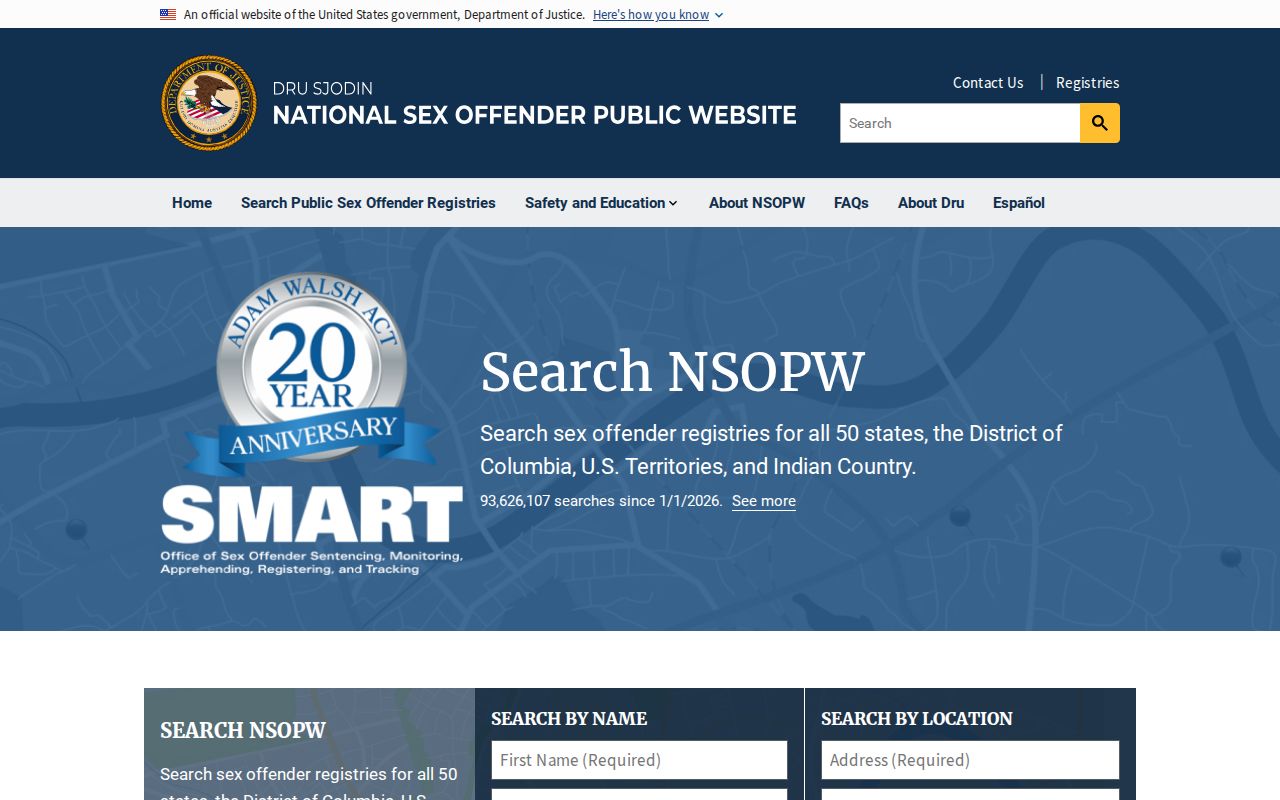 National search supplement for a Sumter County sex offender check