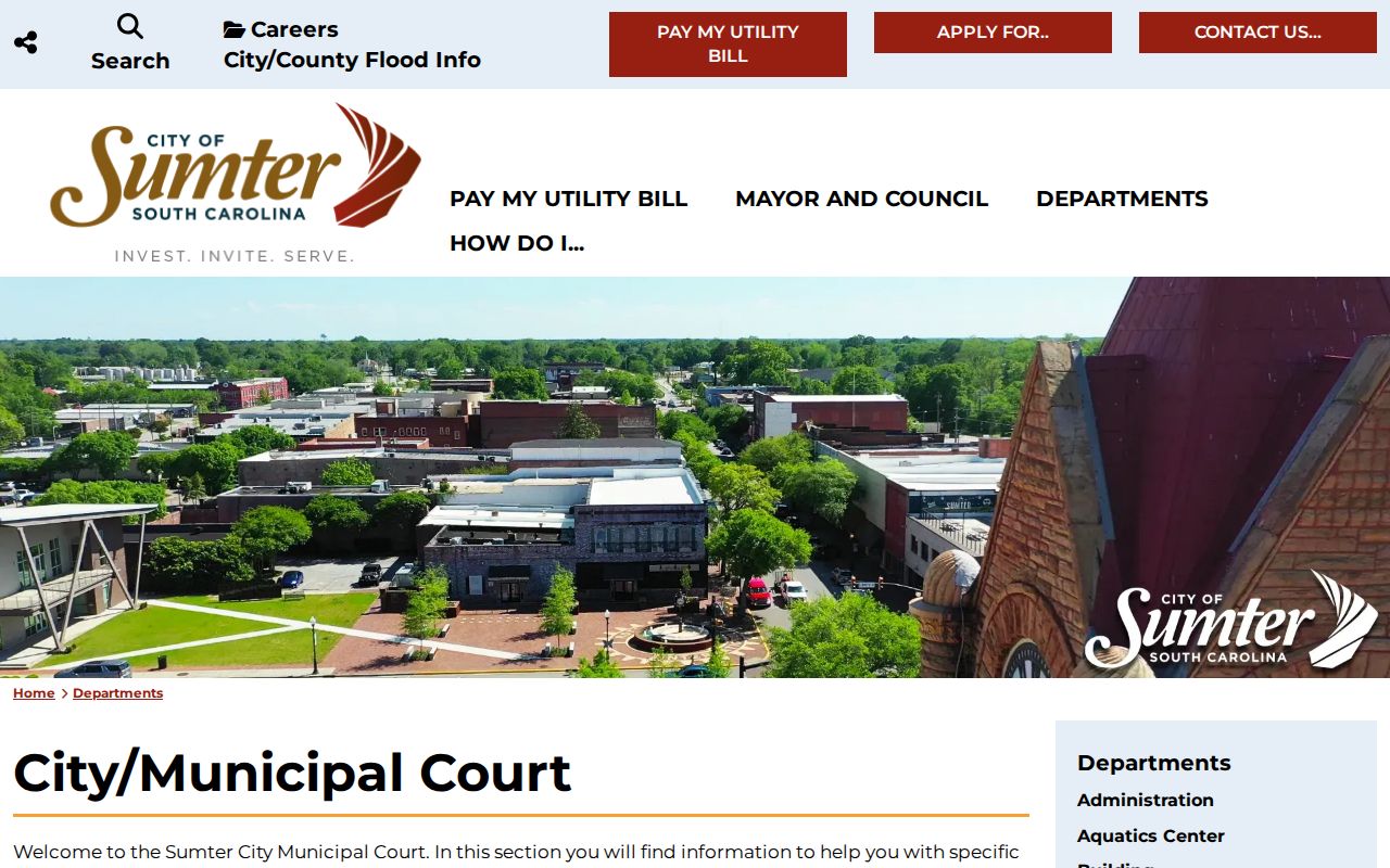 Sumter Municipal Court criminal record access